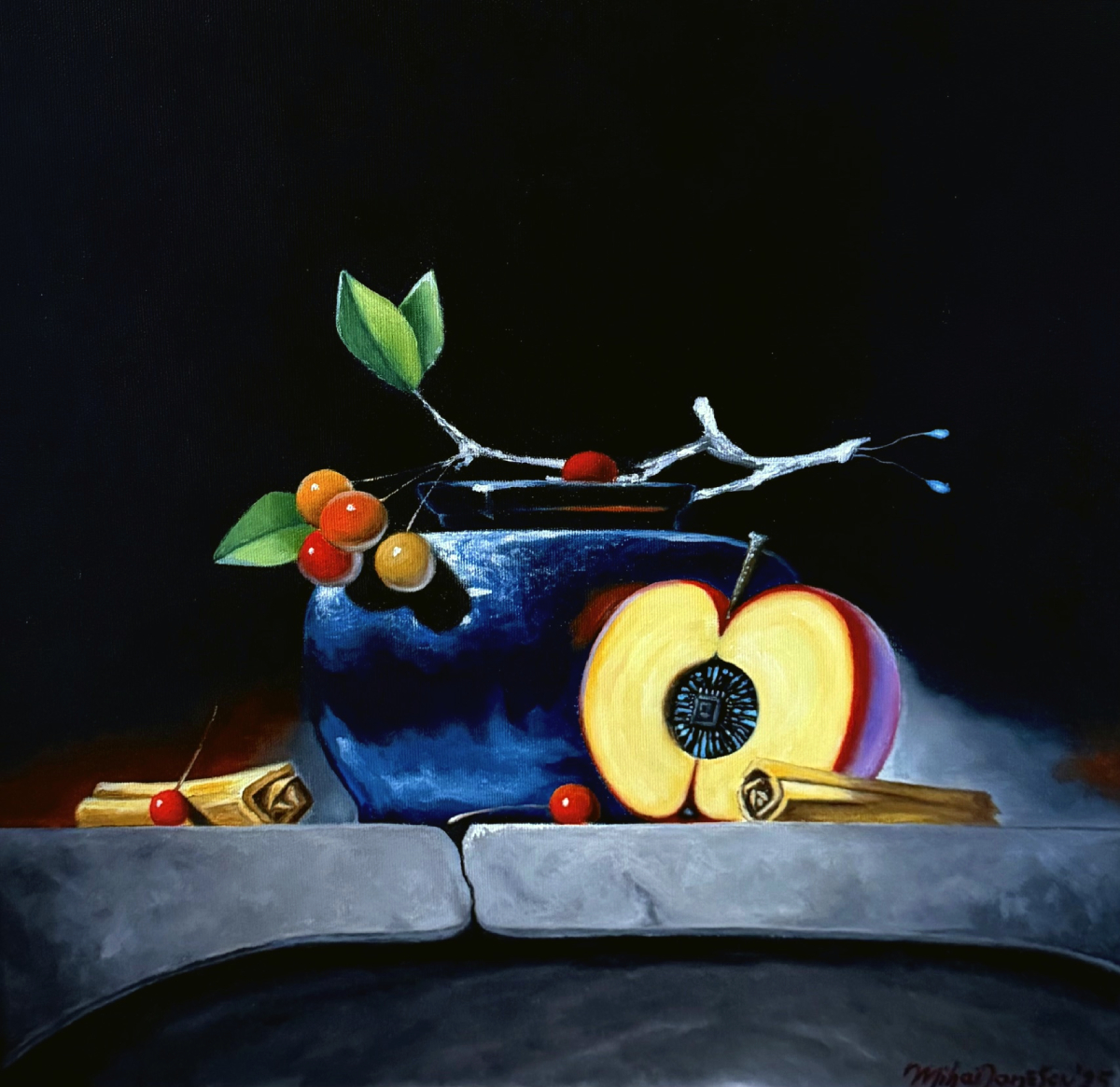 fructe natura statica cu ma